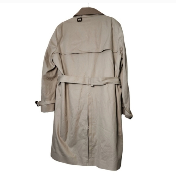 Mens Brooks Brothers Tan Brown Bemberg Wool Cashmere Trench Coat Rain Winter - Picture 3 of 16